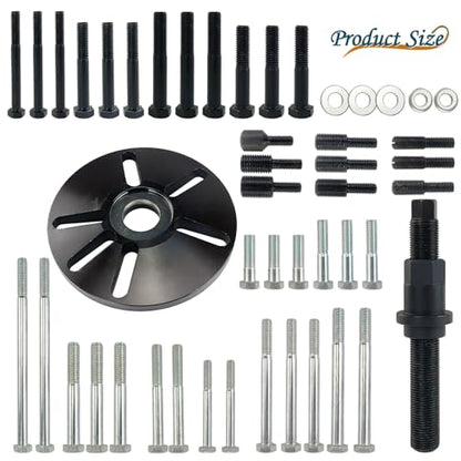 Heavy-Duty Harmonic Balancer Puller Tool Kit for Crankshaft Pulley, Steering Wheel Puller Set, Wheel Remover & Installation Tools for Auto Repair