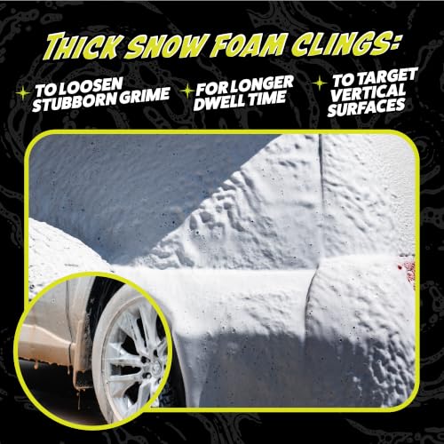 Chemical Guys, Snow Foam Pre Wash Car Wash Soap for Foam Cannons, 16 oz | High-suds snow foam pre-soak for foam cannons and foam guns; loosens dirt and grime before your contact wash. Dilutable. - size: 16 Fl Oz (Pack of 1)