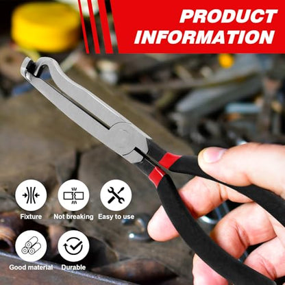 Electrical Disconnect Pliers Set, Automotive Electrical Connector Removal Tools with Straight & 60 Degree, Fuel Line Disconnect Tool Set for Push Tab and Fuel Line Clip Removal (3 PCS)