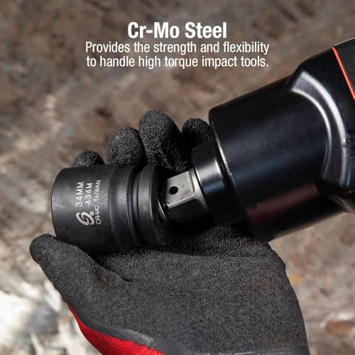 Sunex 434m 3/4-Inch Drive 34-Mm Impact Socket
