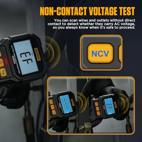 AUTOOL Digital Multimeter, Multi Meter 4000 Counts True RMS Auto-Ranging, NCV, Voltage/Resistance/Continuity/Current Tester