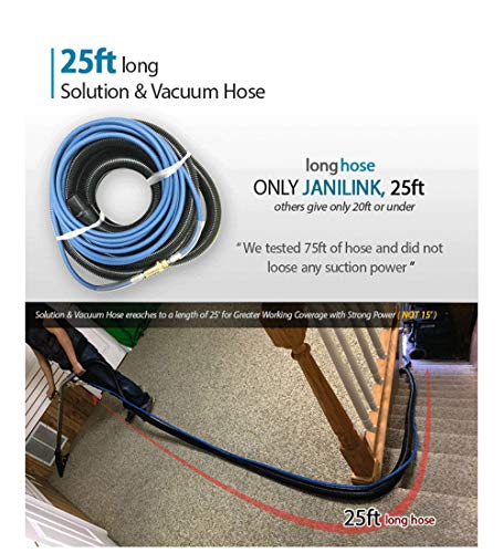 Premium II Heated 220 PSI Portable Carpet Extractor w/Hose, Wands & JL Mini Blaster by janiLink