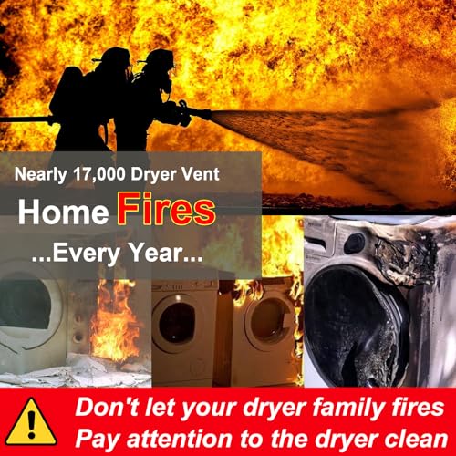 3PCS Upgraded Dryer Vent Cleaner Kit: Universal Vacuum Hose Attachment for Lint Removal Fits All Vacuums Cleaner Vacuum Hose With Brush Lint Brush Gloves - color: Blue Black