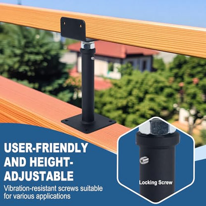4 Pack U-Shaped Floor Jack, Heavy Duty Adjustable Steel Telepost with U-Head for 4x2, 4x4, 4x6 Joists, 9-13 Inch Adjustment Range, Screw Jack Post for Beam Support & Leveling - size: 9-13