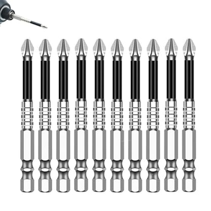 Magnetic Non-Slip Drill Bit Kit - High Magnetic S2 Alloy Steel Screwdriver Bits, Anti-Slip Hex Shank Set (25/50/65/70/90/150mm) for Impact Driver & Electric Drill (10, 70L) - size: 70L