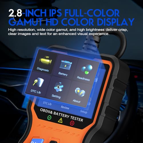 RDOVBIM OBD2 Car Diagnostic Tool for Mini Cooper, Check Engine Fault Code Reader Bluetooth 5.1 Scanner, Full System ABS SRS TPMS Detector, Works with iOS & Android Devices