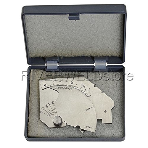 RIVERWELD Bridge Cam Gauge Test Ulnar High-Low Misalignment | Checks Depth of Undercut Pitting Fillet Weld Length Throat Size Angle of Preparation - style: bridge cam gage