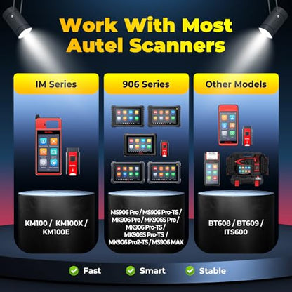 Autel MaxiVCI V200 VCI200 Wireless OBD2 Connector Adapter, VCI 200 OBD2 Diagnostic Dongle, Work w/MaxiSys Scanner MS906 PRO MS906MAX MS906 PRO-TS KM100 BT608 BT609 ITS600 MK906 PRO TS