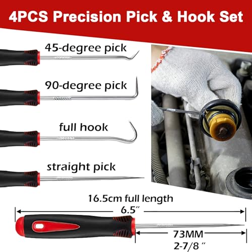 Keze 24Pcs Trim Removal Tool Set with Pick & Clip Removal Tool, Sticker Scraper, Automotive Plastic Pry Tool, Car Panel Door, Stereo, Fastener Remover Kit, for Auto Interior, Molding, Dash(Red) - color: Red-Auto Trim Removal Tool Kit