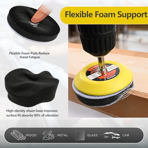 193 Pcs 3 Inch Sanding Discs, Headlight Restoration Polishing Kit | 80-10000 Grit Wet Dry Hook & Loop Sandpaper, Drill Sanding Attachment with Rotary Tools for Auto, Glass & Resin Expoxy - style: 3 Inch-193Pcs
