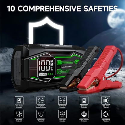 CAROSS Car Battery Jump Starter - 1500A Jump Starter for Up to 7.0L Gas and 4.5L Diesel Engines, 12V Portable Jump Box with LED Display - size: 1500A