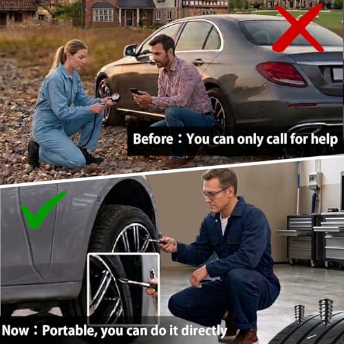 ZHEXI 60 Pack Screw in Tire Plugs of Punctures with 2 Sizes | Tire Plug Kit with Screwdriver Work for Cars,Bikes, Tractor Tire Puncture Repair