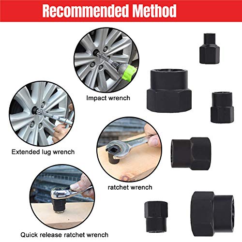 15 PCS 3/8” Drive Shallow Impact Socket Set,Metric and SAE Cr-V Steel Lug Nut Extractor Twist Socket Set for Removing Damaged Bolt， Nut Extractor & Screws Threading Tool Kit Set (10-17mm) - color: 13 Pcs-3/8