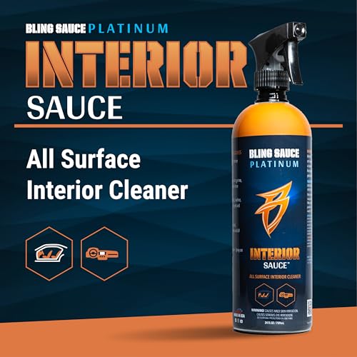 Bling Sauce Interior Sauce, All Surface Auto Interior Cleaner, 24 oz | All-surface cabin cleaner lifts grime from dashboards, vinyl, leather and plastic while leaving a clean matte finish - style: Interior Sauce