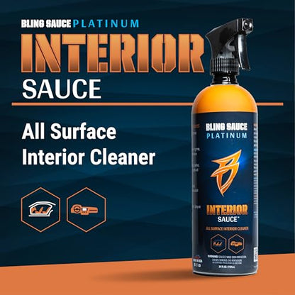 Bling Sauce Interior Sauce, All Surface Auto Interior Cleaner, 24 oz | All-surface cabin cleaner lifts grime from dashboards, vinyl, leather and plastic while leaving a clean matte finish - style: Interior Sauce