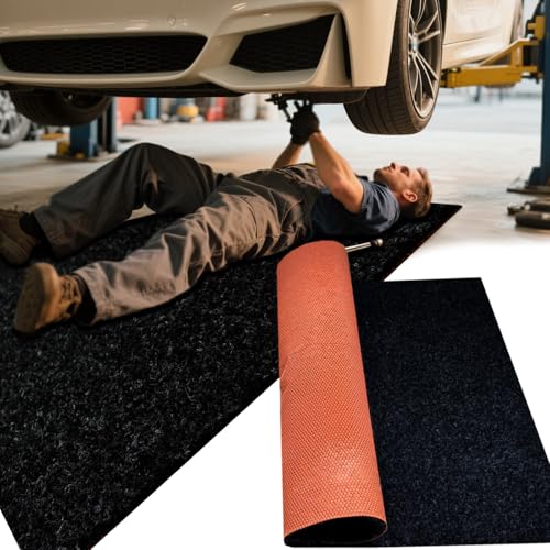 Oil Spill Mat Thick 1/3", Heavy Duty Rubber Mat for Driveway, Black 64x32 | Reusable Oil Drip Mat, Absorb Grease Water Leakproof Stain-Resistant Garage Floor Protector for Under Car Mower Outdoor - size: 64"L x 32"W x 0.3"Th