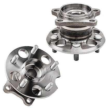 Detroit Axle - AWD 4pc Steering Knuckles Kit for 04-07 Toyota Highlander w/ABS on Axle, 2 Front Steering Knuckles & Wheel Bearing Hubs 2 Rear Wheel Bearing Hubs 2004 2005 2006 2007 Replacement - size: 4UW48746/Kit