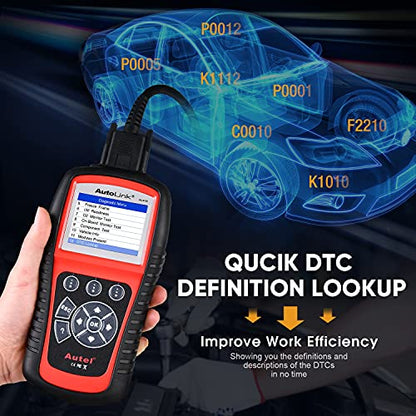 Autel AutoLink AL619 OBD2 Scanner, 2026 ABS SRS Warning Light Diagnostic Scan Tool, Up of AL519 ML519 ML619, 10 OBDII Test Modes, DTCs Lookup, Live Data, Turn Off Check Engine Light OBDII Code Reader
