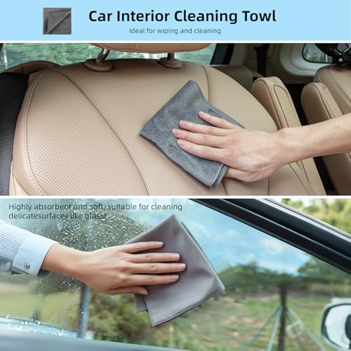 TICARVE 9Pcs Car Detailing Kit for Dash, Air Vents, Keyboard & Electronics | Car Interior Cleaning Kit, Dust Removal Cleaning Kit, Auto Deep Cleaning Detailing Tools, Hard-to-Reach Cleaning Kit