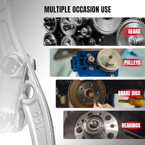 BIG RED 3 Jaw Gear Puller Set: 3/4/6'' Bearing Puller Kit for Gearing, Pulley and Bearing Removal with Reversible Jaws