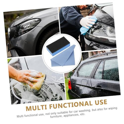 1 Set Tire Shine Applicator Sponge Kit Wax Pads Dressing Cloth for Polishing and Detailing Durable Sponge Block for and Glossy Finish Car Surfaces