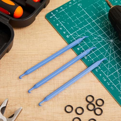 10 Pcs Non Scratch O-Ring Pick Tool Polycarbonate Double End DIY Maintenance Disassembly and Assembly Multifunctional Tool (Blue) - color: blue