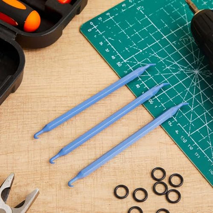 10 Pcs Non Scratch O-Ring Pick Tool Polycarbonate Double End DIY Maintenance Disassembly and Assembly Multifunctional Tool (Blue) - color: blue
