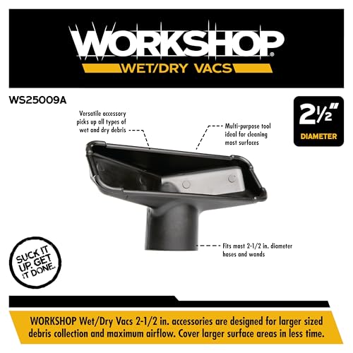 WORKSHOP Wet/Dry Vacs WS25009A 2-1/2-in. Utility Nozzle Vacuum Attachment - size: 2.5 Inch