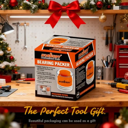HORUSDY Premium Wheel Bearing Packer Tool, Handy Portable Bearing Packer Kit, Effortlessly Flushes Old Grease and Repacks Wheel Bearings