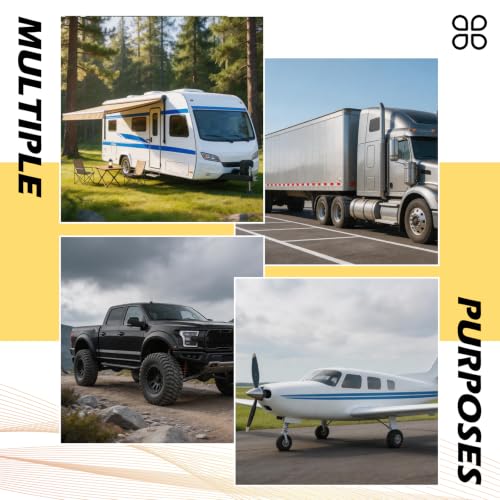 Wheel Chocks for RV Trailer Travel Camper Truck Car, Sturdy Heavy Duty Simple Easy to Use, Rubber Tires Block Stopper Chock with Rope and Yellow Reflective Tape Trailer RV Accessary(2set4pack) - size: 8.2" 2pair
