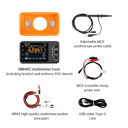 DM40A/B/C Digital Multimeter 59999 Counts, 4.5-Digit Rechargeable 3 in 1 Handheld Oscilloscope Multimeter Signal Generator,50M Sample Rate, Diode Test Automotive Tools (DM40C)