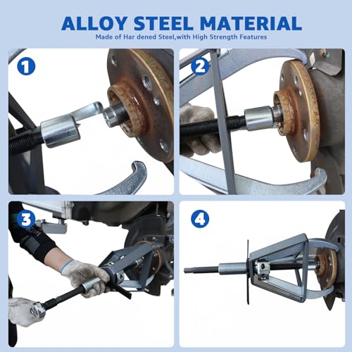 HKTE 2-Ton 3-Jaw Gear Puller, 1.58-6.69 Inch Jaw Range, Heavy Duty Forged Steel Tool for Gears, Bearings, Pulleys, Flywheels in Mechanical & Auto Repair - color: 2ton