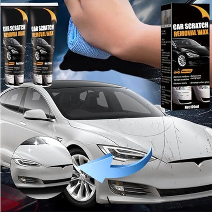 【2Packs】 Scratch Remover for Vehicles Car Scratch Remover Paste New Upgrade for Deep Scratches with Wipe & car Polish Sponge Buffing Compound for Car Paint Restorer