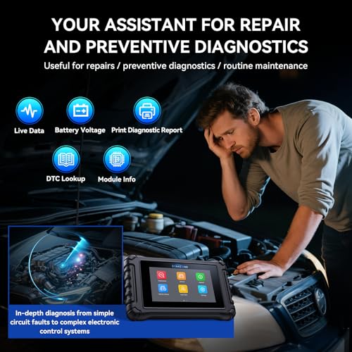 UR800 Bidirectional Scan Tool for Most Cars Full System Diagnostic Scan Tool 50 Resets All Active Test Car OBD2 Scanner TCM/ECM/Crank Relearn CAN FD AutoVIN 4-in-1 PIDs ECU Coding Free Update