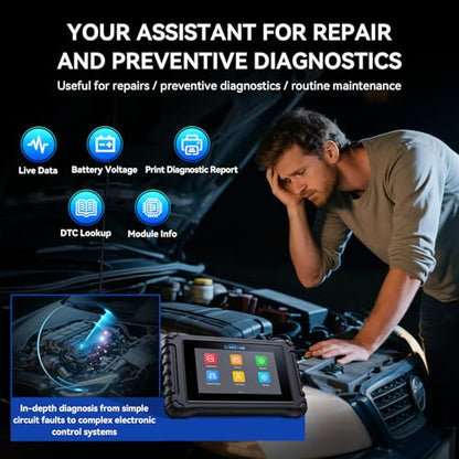 UR800 Bidirectional Scan Tool for Most Cars Full System Diagnostic Scan Tool 50 Resets All Active Test Car OBD2 Scanner TCM/ECM/Crank Relearn CAN FD AutoVIN 4-in-1 PIDs ECU Coding Free Update