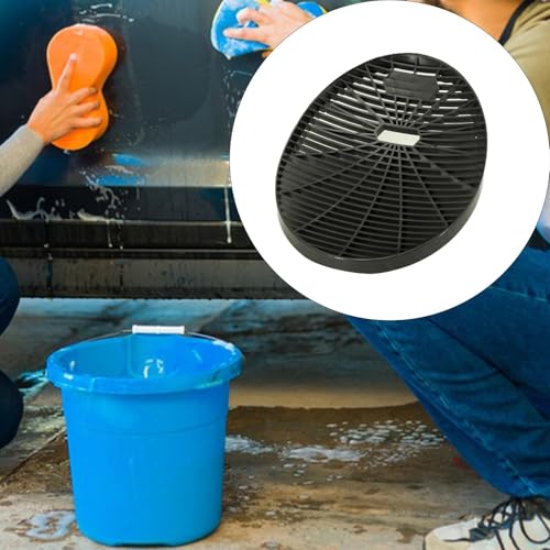 Car Wash Bucket Insert Washboard Detail Kit with Grit Guard for Automotive Cleaning 12.99x10.63x2.56 inch- Black - color: Black