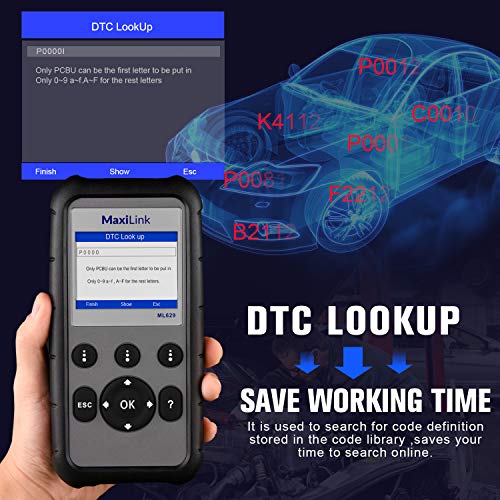 2026 New Autel ML629 OBD2 Scanner, ABS SRS Engine Transmission Diagnostic Scan Tool, Mechanic Full OBDII Code Reader w/DTC Lookup AutoVIN, OBD2 Live Data, Up of AL619 AL629 for Professionals DIYers