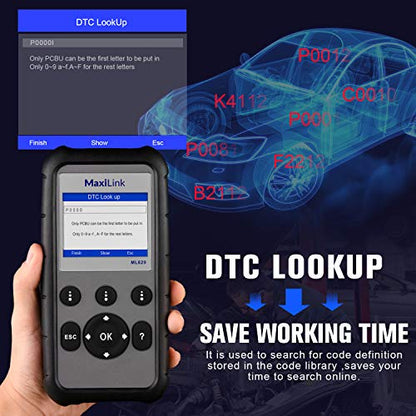 2026 New Autel ML629 OBD2 Scanner, ABS SRS Engine Transmission Diagnostic Scan Tool, Mechanic Full OBDII Code Reader w/DTC Lookup AutoVIN, OBD2 Live Data, Up of AL619 AL629 for Professionals DIYers