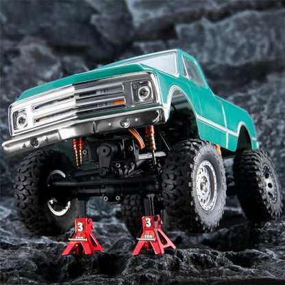 MORLORDY 2Pcs RC Jack Stands 3 Ton Adjustable Height Simulation Jack Stands for TRX4-M SCX24 1/18 1/24 Scale RC Crawler Car