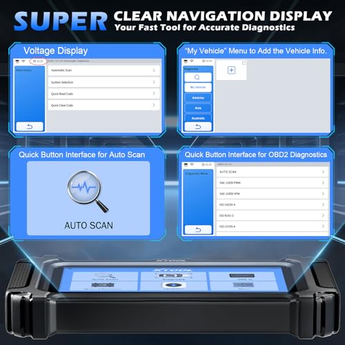 XTOOL D5 OBD2 Scanner Car Code Reader, Engine ABS SRS Transmission Diagnostic Scan Tool with 10 Resets, EPB Service, ABS Bleed, Throttle Relearn, Clear Check Engine Light, Free Update