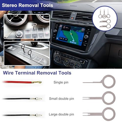 19Pcs Trim Removal Tool,Auto Clip Pliers Fastener Remover Set with Storage Bag,Car Pry Tool Kit for Door Panel Dashboard Body,Panel, Audio, Dash, Window and Upholstery, Blue - color: Blue