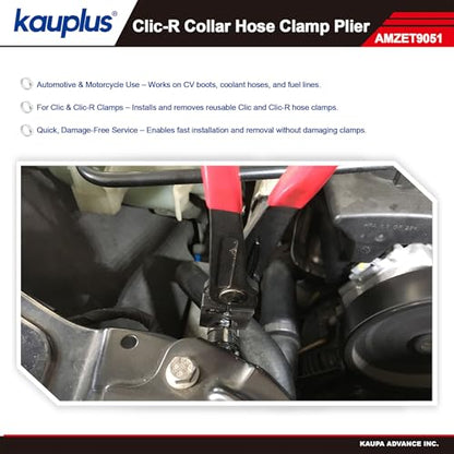 Clic-R Collar Hose Clamp Pliers, CV Boot Clamp Pliers for Reusable Clic and Clic-R Hose Clamps, Automotive Cooling & Fuel Line Repair Tool