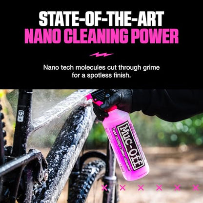 Muc-Off Nano Tech Bike Cleaner 1L | Biodegradable Formula, Safe on Carbon Fibre and All Surfaces | Breaks Down Dirt on a Molecular Level - size: 33.3 Fl Oz (Pack of 1)
