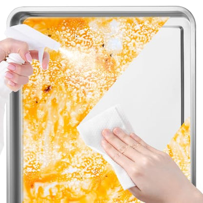 2-Pack Stainless Steel Oil Drip Pan, 24x16x1.9'' Oil Drip for Car | 1.9'' High Lip Anti-Splatter, Rust-Proof, Deform-Resistant, Large Drip Tray Oil Catch Pan for Under Car Garage Floor Clean
