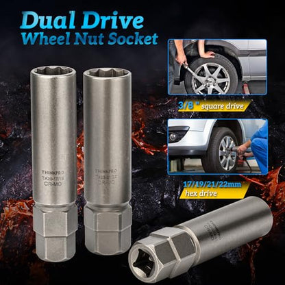 10 Spline Lug Nut Socket Compatible with Bimecc 10 Point Socket | Dual Drive 10 Spline Lug Nut Key,Replacement for Ta20 17/19,TA20-19/21 TA23-21/22 Wheel Lock Nuts - color: 3 Pipces