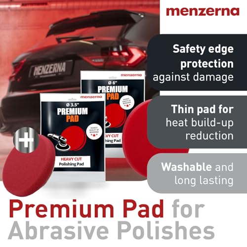 menzerna Deep Scratch and Swirl Remover Kit I Car polishing Set with Menzerna Heavy Cut 400 (16oz) and 6 Inch Polishing Pad I Deep Scratch Remover and high Gloss Kit for All Types of Vehicles - style: 16oz. + Pad