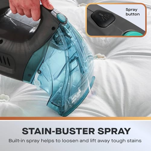 Hausmeister Hydroflex Carpet Cleaner Machine, Upholstery Cleaner Machine for Couch, Car Seats & Pet Stains, 500W Powerful Handheld Deep Cleaner with 3 Brush Heads (Machine + 0 solution) - size: Machine + 0 solution