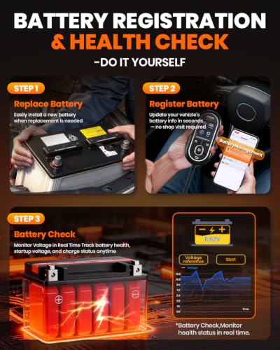 ANCEL BD330 BMW OBD2 Scanner for BMW, MINI, and Rolls-Royce Vehicles, ABS Full-System Diagnostic Scan Tool, Battery Registration/BAT Check, EPB/Oil/Throttle Reset, 3-in-1 Bluetooth/Wired/HUD- Black