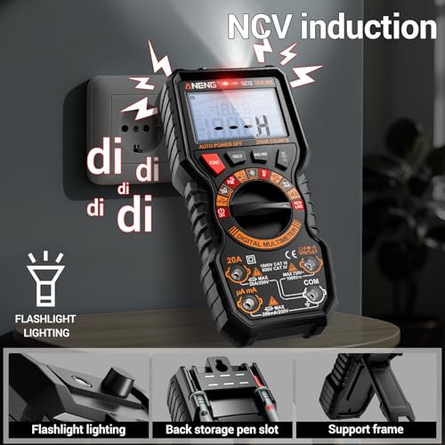 ANENG Multimeter,TRMS 20000 Count Magnetic High Resolution Digital Tester | Auto Ranging MAX/MIN Voltmeter Measures AC/DC Voltage,Current,Resistance,Capacitance, NCV,Data Hold Amp for Automotive - style: 20000 Counts(Combination Kit)
