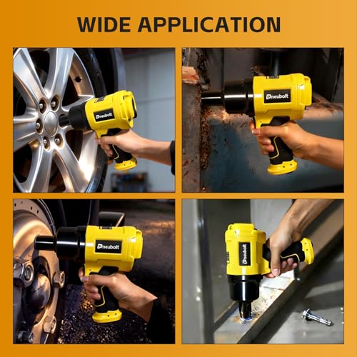 1/2" Air Impact Wrench High Torque 1750 ft-lbs,Heavy Duty Double Hammers with Variable Power Settings,Includes 11-Piece CR-V Socket Set & Hard Case